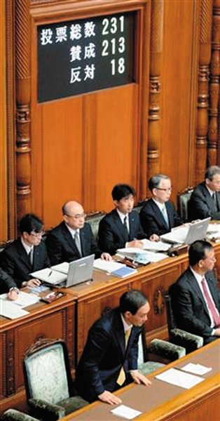 27日，日本國會參議院公布新建“國家安全保障會議”法案投票結(jié)果。