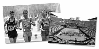 左圖:5月10日,遼寧隊選手耿志耀(左一)在十二運(yùn)男子50公里競走比賽中。 　　新華社記者 李 鋼攝 　　右圖:6月10日,十二運(yùn)網(wǎng)球團(tuán)體賽在大連正式開拍,部分比賽遭遇了“零觀眾”的尷尬場面。 　　人民視覺