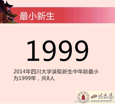 2014川大新生花邊數(shù)據(jù)。 圖據(jù)四川大學(xué)官方微博
