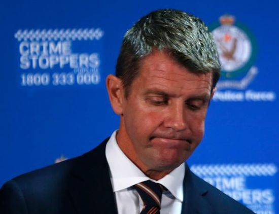 　新南威爾士州州長Mike Baird出席新聞發(fā)布會。