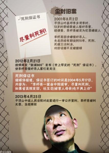 因涉嫌奸殺幼女，李懷亮被羈押了近12年，先后歷經(jīng)有期徒刑15年、死刑、死緩三次判決，最終因“證據(jù)不足、事實(shí)不清”于近日被宣判無罪，當(dāng)庭釋放