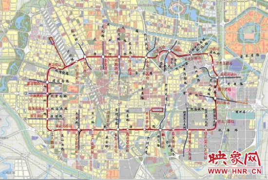 鄭州地鐵5號(hào)線(xiàn)線(xiàn)路圖。