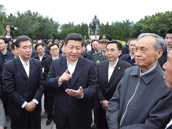 2012 年12 月，習(xí)近平任中共中央總書記后首次離京，即到改革前沿的廣東考察
