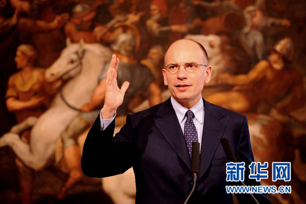  2月13日，意大利政府總理恩里科·萊塔宣布辭職。