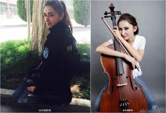 新疆反恐前線(xiàn)美女特警照片走紅網(wǎng)絡(luò)(圖)