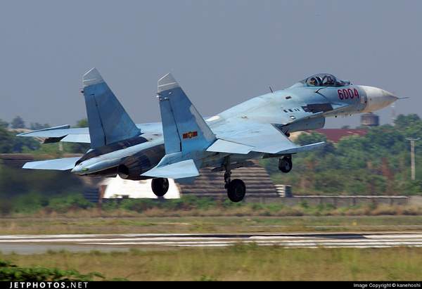 　　資料圖：越南空軍蘇-27SK戰(zhàn)機(jī)。