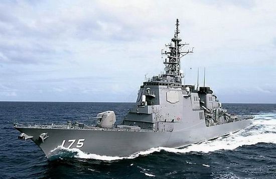 資料圖：日本宙斯盾級(jí)導(dǎo)彈驅(qū)逐艦妙高號(hào)(DD175)。
